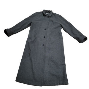 Donnybrook Long Grey Peacoat Wool Blend Overcoat, Sz 12T